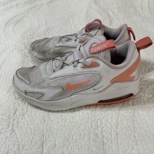 Nike Air Max Light Gray and Coral Sneakers Girls